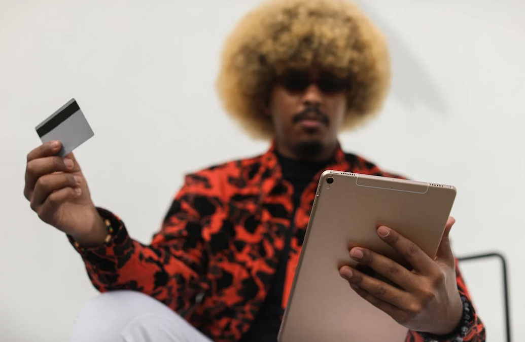 man with a tablet